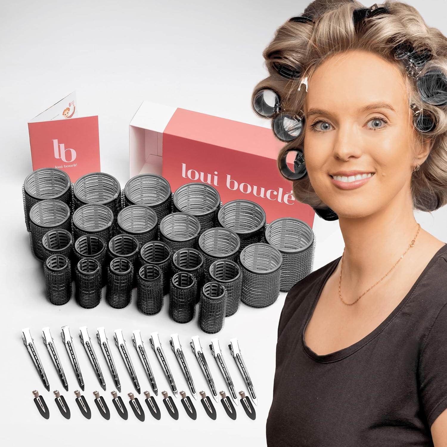 loui bouclé lockenwickler set inhalt mit model locken ohne hitze